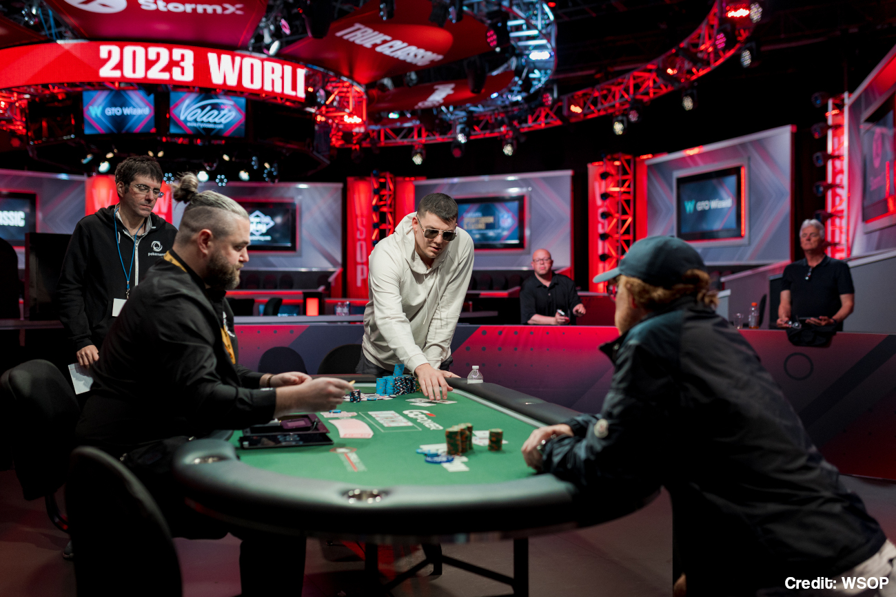 Jesse Lonis and Tyler Smith face off  at Event 71 -- 50k HIGH ROLLER Pot-Limit Omaha